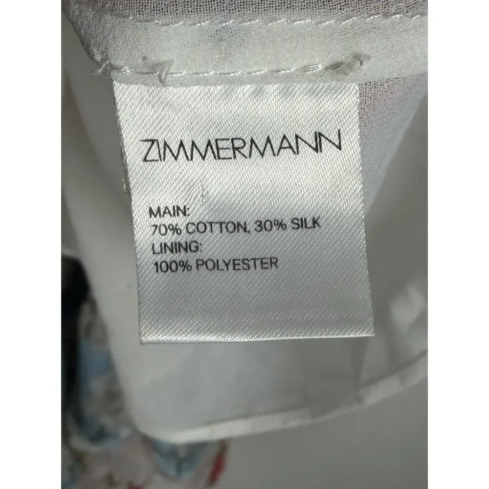 Zimmermann/Anthropologie Meadowsweet Maxi Dress Pastel Floral W s Sz 2 Silk/Ctn - Picture 11 of 13